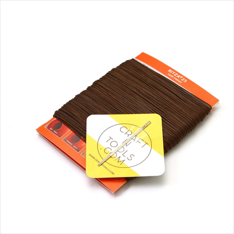 Ritza 25 Tiger Thread Ritza 25 MID Brown 0.6mm Tiger Thread for Leather Craft | Waxed Tiger Thread - Image 1